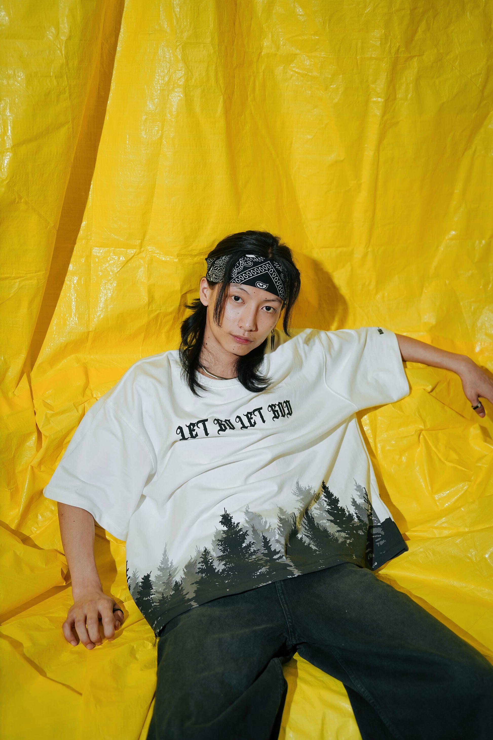 Let go off white tee The forest fade edition (Oversize fit)
