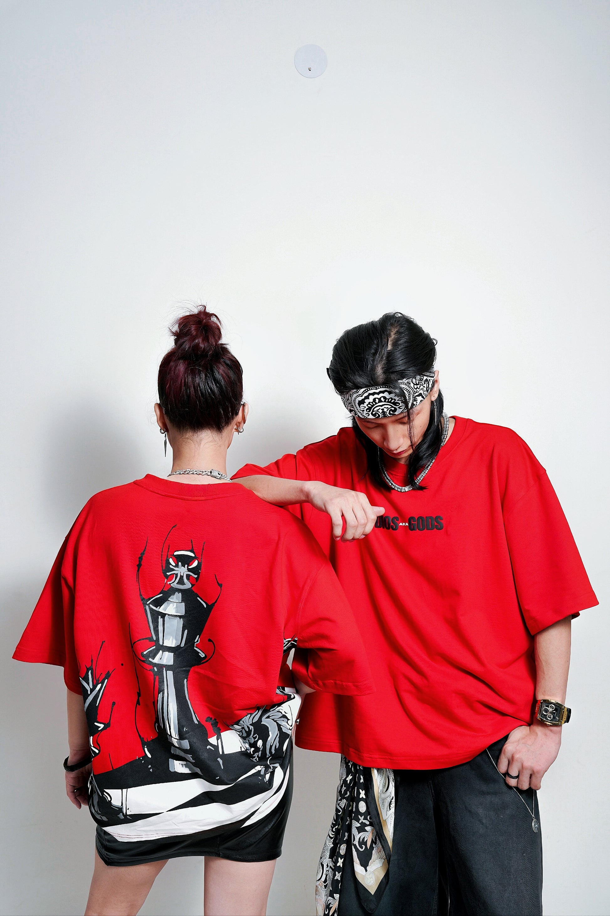 The Checkmate Red Tee (Oversize fit)