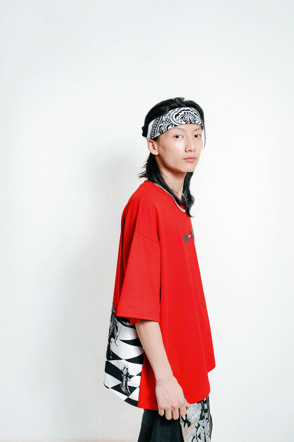 The Checkmate Red Tee (Oversize fit)